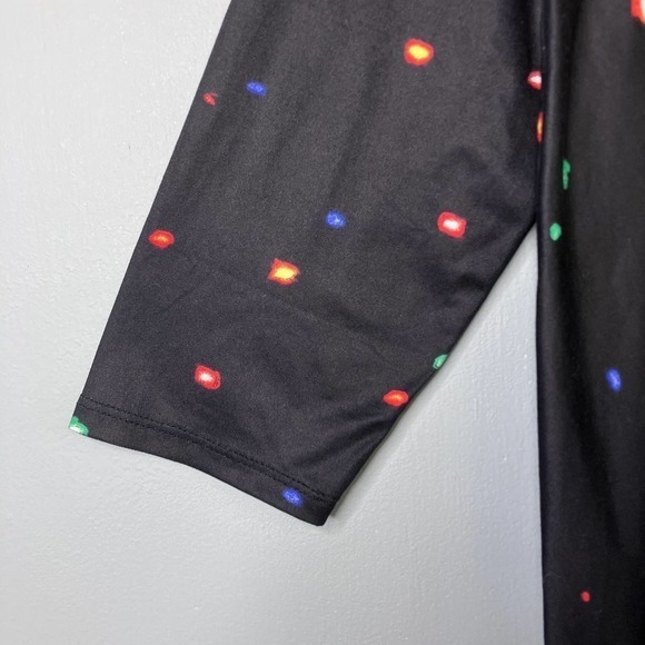 Dress Works Bah Hum Pug Christmas Holiday Scrooge Dog Festive Lights Dress Sz M - Picture 12 of 15